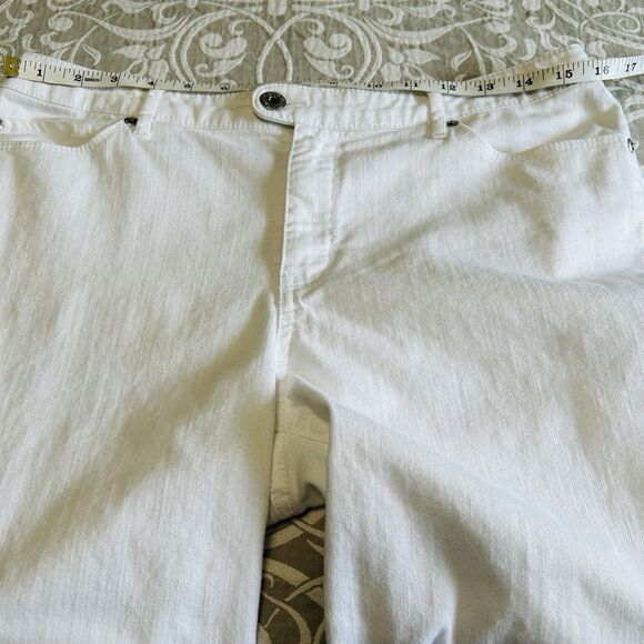 Chico's Platinum Denim Jeans Women M/1 White Ultimate Fit Zippers MidRise Casual - Picture 6 of 12